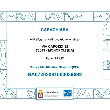 Casachiara Holidays * Monopoli